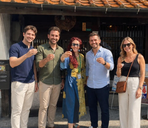 Sake tasting and brewery tour at Sakagura Street in Saijo, Hiroshima Ione, an English/Spanish speaking guide at Sakagura Street Saijo, Hiroshima